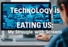 La Technologie Nous Dévorent : Mon Combat avec les Écrans Technology Is Eating Us: My Struggle with Screens