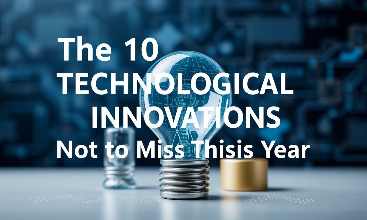 Les 10 Innovations Technologiques à Ne Pas Manquer Cette Année